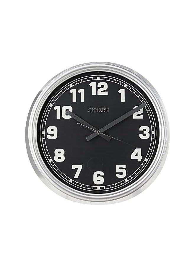 CITIZEN - Citizen Cc2037 Outdoor Wall Clock, Silver-Tone - Image 1