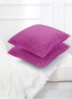 GOLDEN MILLION Decorative Wavy Fold Velvet Throw Pillow Cover Luxury Cushion Cover Square Pillowcase for Bed Sofa Couch Car Living Room  - Image 2