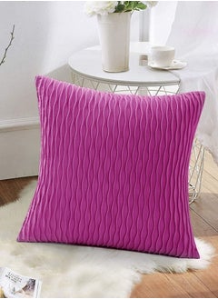 GOLDEN MILLION Decorative Wavy Fold Velvet Throw Pillow Cover Luxury Cushion Cover Square Pillowcase for Bed Sofa Couch Car Living Room  - Image 4