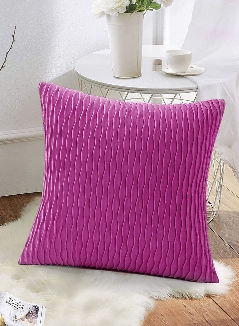 GOLDEN MILLION Decorative Wavy Fold Velvet Throw Pillow Cover Luxury Cushion Cover Square Pillowcase for Bed Sofa Couch Car Living Room - Image 4