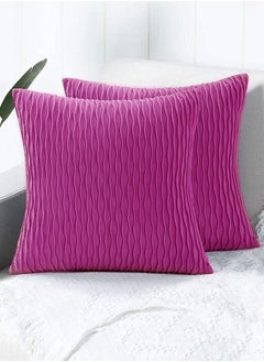 GOLDEN MILLION Decorative Wavy Fold Velvet Throw Pillow Cover Luxury Cushion Cover Square Pillowcase for Bed Sofa Couch Car Living Room  - Image 3