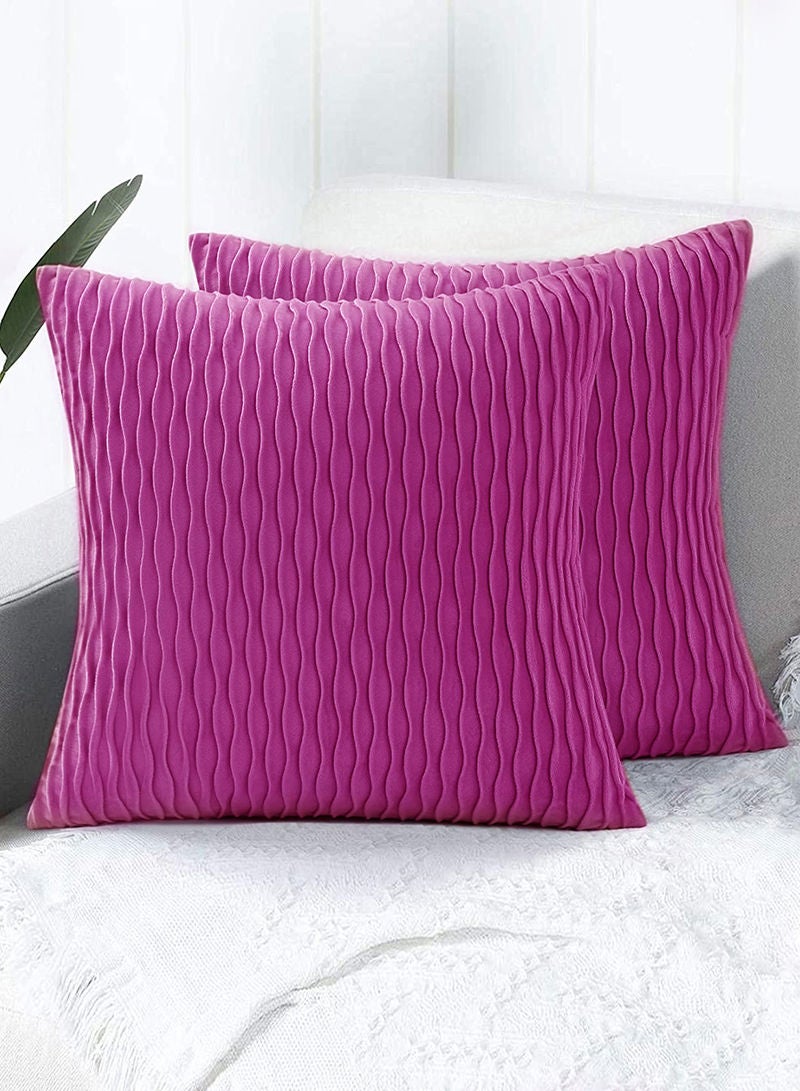 GOLDEN MILLION Decorative Wavy Fold Velvet Throw Pillow Cover Luxury Cushion Cover Square Pillowcase for Bed Sofa Couch Car Living Room - Image 3