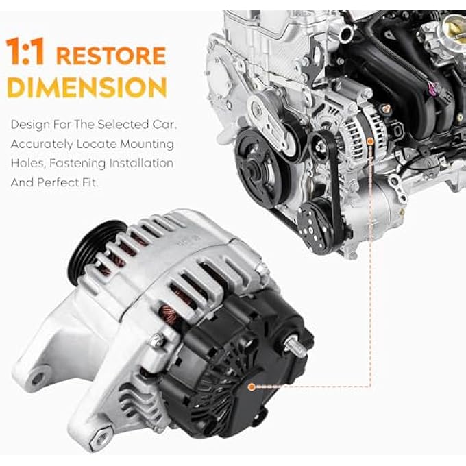 AEagle New Alternator for Hyundai Santa FE 2003-2006 3.5L, XG350 2002-2005 3.5L, Kia Amanti 2004-2006 3.5L, 113653 37300-39010 37300-39400 37300-39405 - Image 3