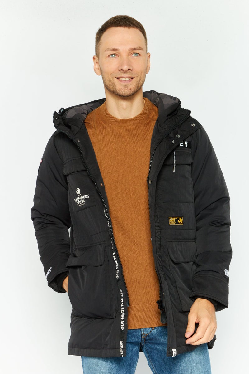 Aape By A Bathing Ape Men Graphic Print Puffer jacket, Black  - Image 1