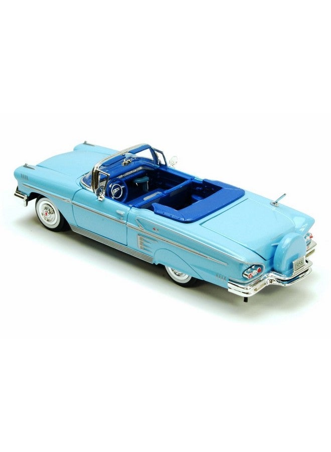 Motor Max 1958 Chevrolet Impala Convertible, Blue - Motormax Premium American 73267 - 1/24 Scale Diecast Model Car, unisex-children - Image 2