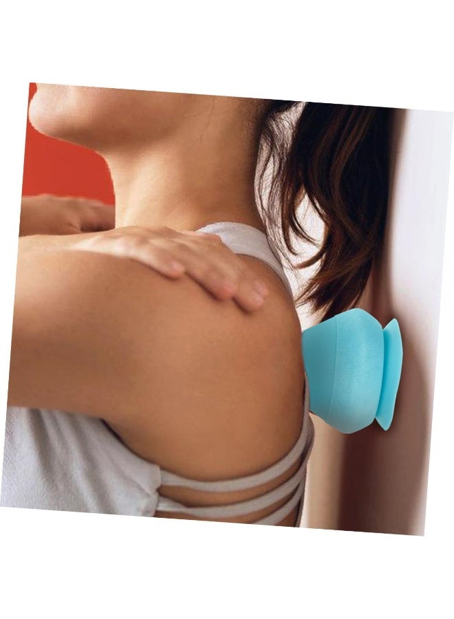 2Pcs Trigger Point Suction Cup Massage Ball, Hands-Free Self-Massage for Back, Neck & Feet, Precise Deep Tissue Pressure on Wall or Floor; Myofascial Release for Home, Office & Gym (Blue) - Image 2