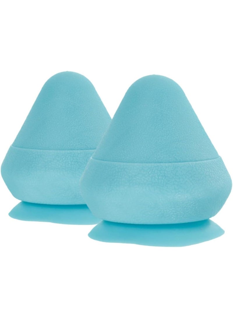 2Pcs Trigger Point Suction Cup Massage Ball, Hands-Free Self-Massage for Back, Neck & Feet, Precise Deep Tissue Pressure on Wall or Floor; Myofascial Release for Home, Office & Gym (Blue) - Image 1