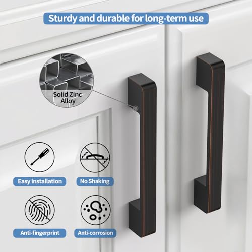 Coinkoly 10 Pack 37596mm Oil Rubbed Bronze Cabinet Pulls Kitchen Cabinet Handles Drawer Pulls Cupboard Hardware for Cabinets - Image 3