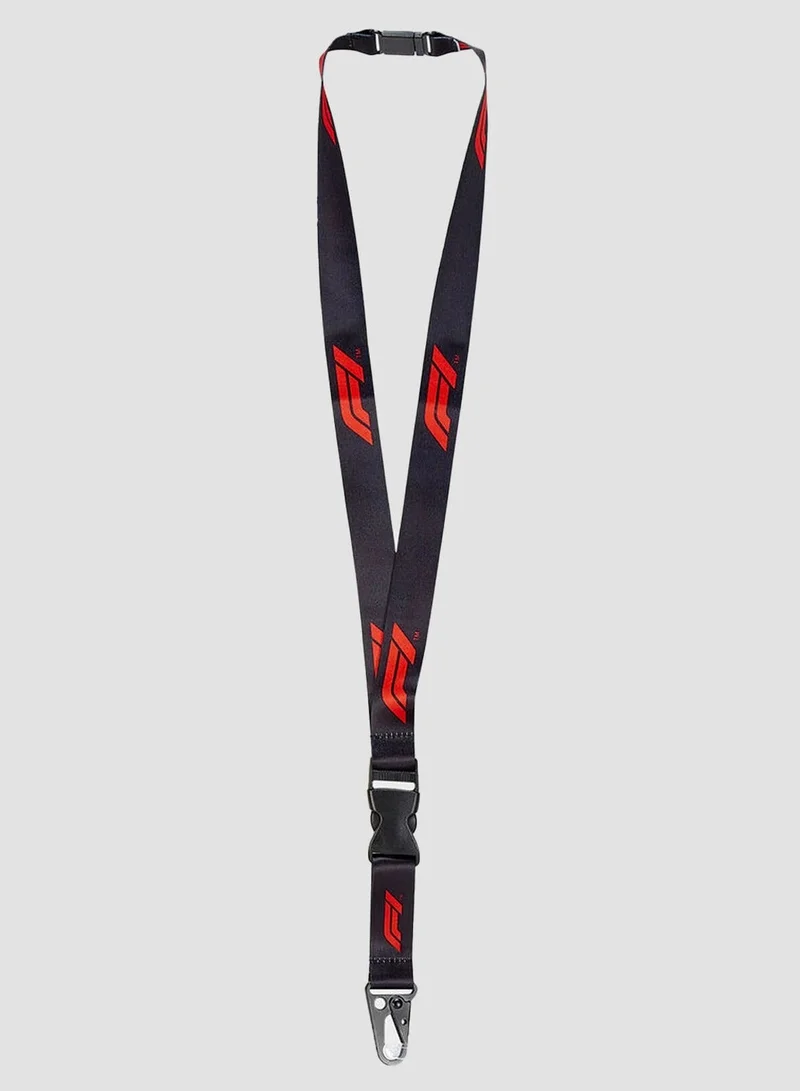 FORMULA1 Black Printed Lanyard Badge Holder