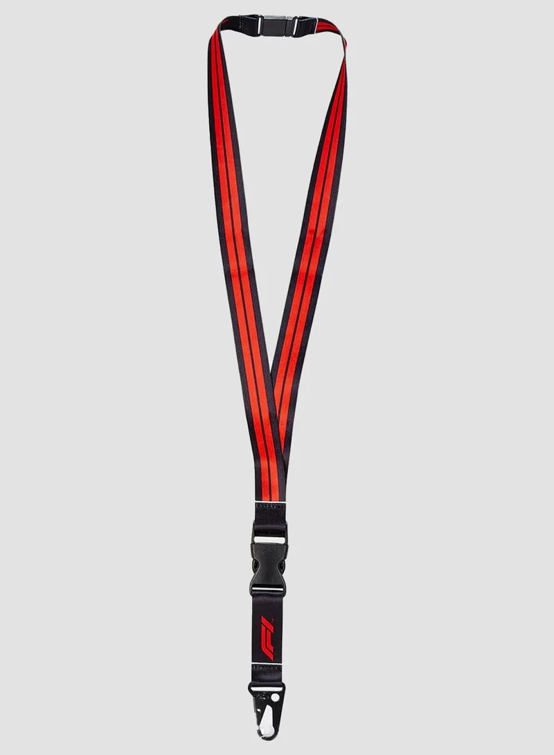 FORMULA1 Black Printed Lanyard Badge Holder