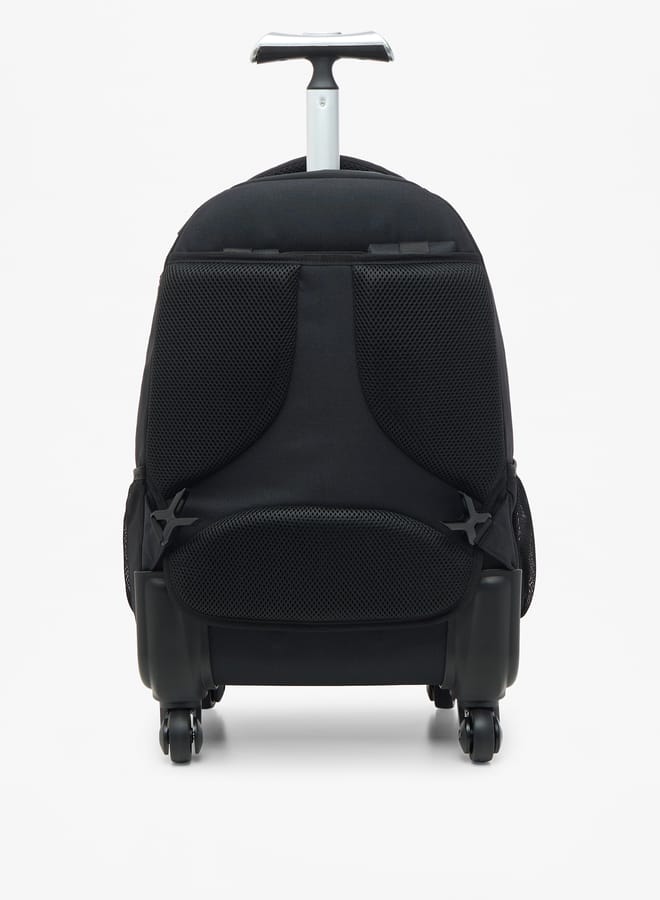 Kappa Boys Logo Print Trolley Backpack with Retractable Handle - 48x34x23 cm - Image 4