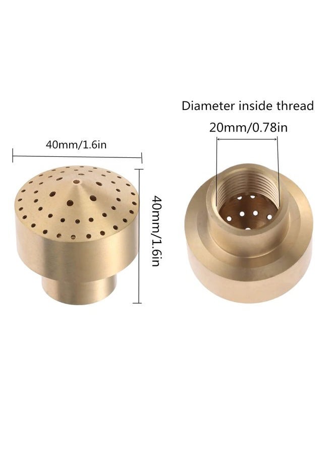 Hicello 1" Brass Dn25 Fountain Nozzle Column Water Fountain Nozzle Sprinkler Spray Head For Garden Pond Bring Beautiful Visual Effects - Image 2