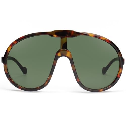 GFUIARA Trendy Oversized Sunglasses for Women Men Fashion Shield Aviator Sun Glasses UV400 Protection Goggles - Image 4