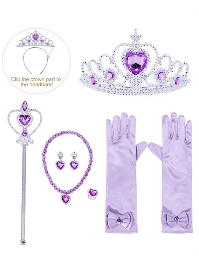 ISank Little Girls Sofia Princess Costume Birthday Party Cosplay Fancy Dress Up Outfits  - Image 5