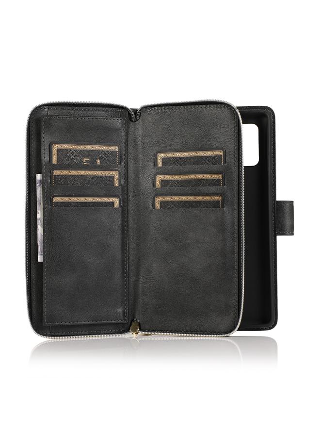 S-TOP Case For Samsung Galaxy A71 Zipper Wallet Bag Horizontal Flip PU Leather Case with Holder & 9 Card Slots & Wallet & Lanyard & Photo Frame - Image 4