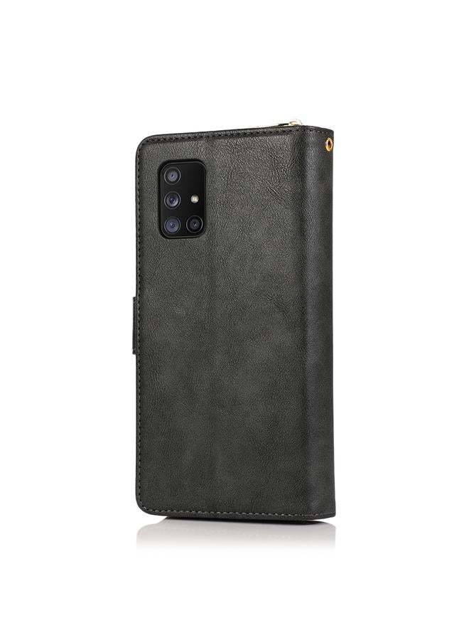 S-TOP Case For Samsung Galaxy A71 Zipper Wallet Bag Horizontal Flip PU Leather Case with Holder & 9 Card Slots & Wallet & Lanyard & Photo Frame - Image 3