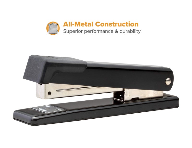 Bostitch Office Classic Metal Desktop Stapler, 20 Capacity, Dual Clinch, Opens for Tacking, Full-Strip, 6 Pack, Black - Image 4