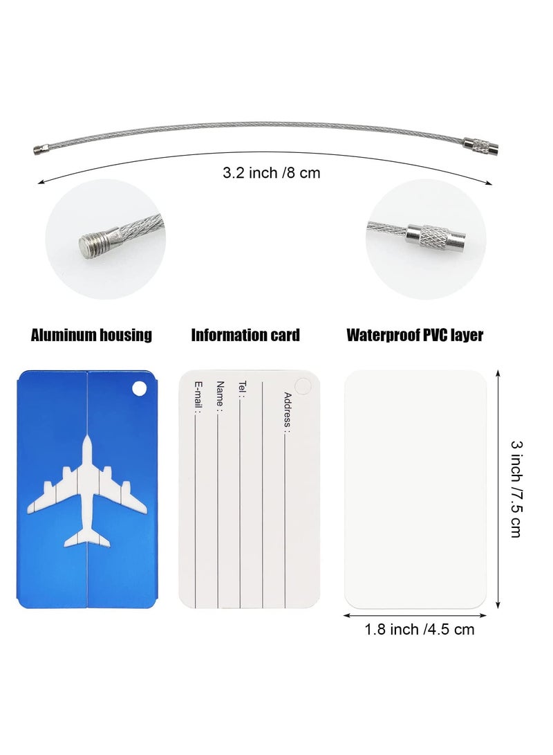 SOLARAE Luggage Straps for Suitcases, Cargo Strap, 2pcs Travel Suitcase Straps with 2pcs Luggage Tags, Wide Adjustable Packing Straps with Buckle for Suitcase Luggage Baggage, 70 x 2 Inch Blue - Image 3