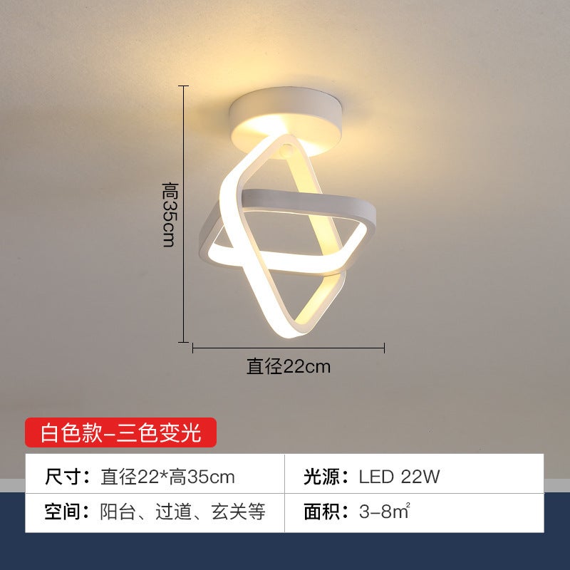 Modern LED Ceiling Light for Hallway Balcony White both sides