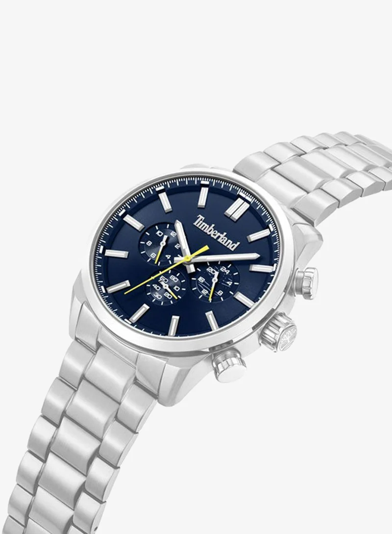 تمبرلاند Henniker II Blue Dial Stainless Steel Bracelet Multifunction Watch for Men, 46mm