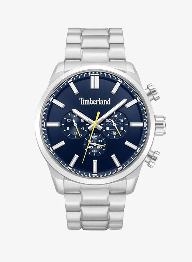 تمبرلاند Henniker II Blue Dial Stainless Steel Bracelet Multifunction Watch for Men, 46mm