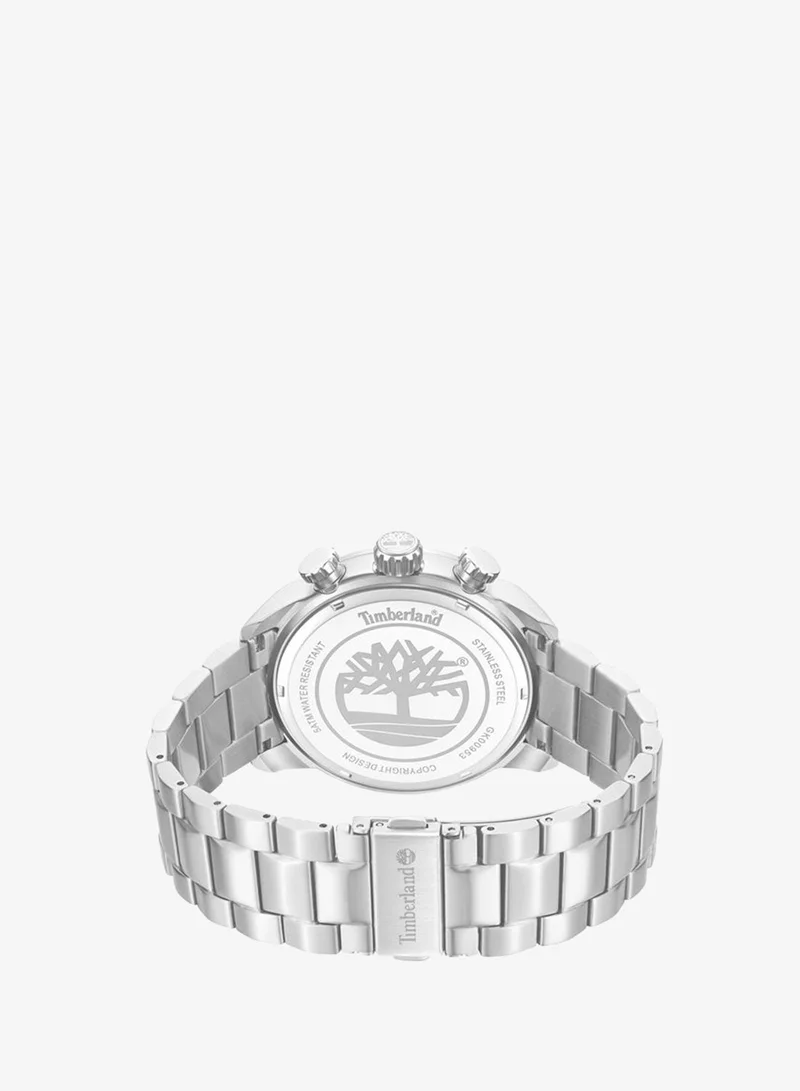 Timberland silver Men's Henniker II Blue Dial Stainless Steel Bracelet Multifunction Watch for Men, 46mm for Men | Best Price UAE