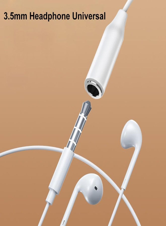 Mepsies USB C to 3.5mm Headphone Jack Adapter, USB Type C to Aux Audio Dongle Earphone Adaptor Compatible with Samsung Galaxy S24 S23 S22 S21 S20 Note20 A73 A53 A33, Google Pixel and More, White - Image 2