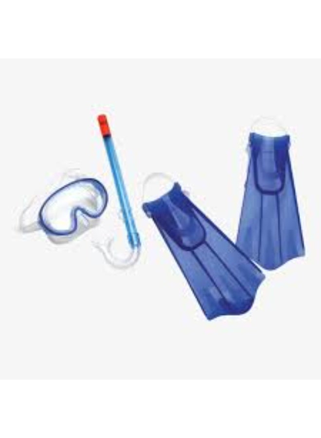 Speedo Kids Aqua Quest Mask Snorkel Fin Set Swimming  For Men, Women & Kids - Durable Silicone, Comfortable Fit, Ideal For Training & Professional Use