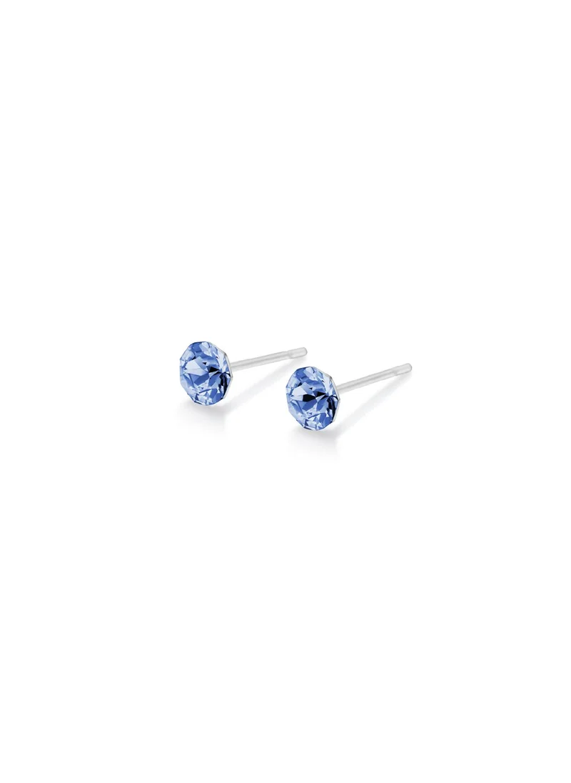 Seona CLARA Light Sapphire Mini Crystal Stud Earrings – Petite Brilliance
