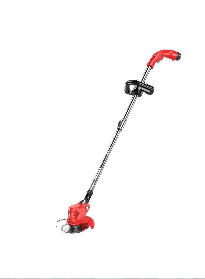 1880W Cordless Electric Lawn Mower & Grass Trimmer with Rechargeable Battery and Multiple Blades Set for Garden Yard, Red/Black - Image 3