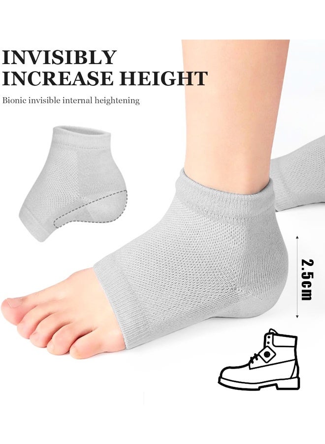 Height Max Socks,Invisible Shoe Heel Pad,Half Height Raised Insole, Men's and Women's Universal Heighten Socks (2.5CM, Black) - Image 2