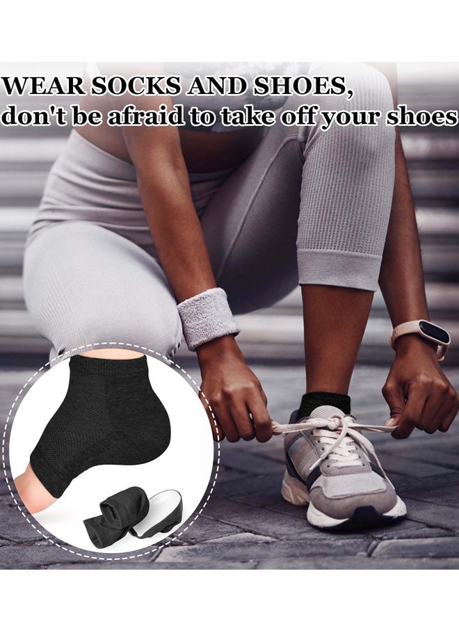 Height Max Socks,Invisible Shoe Heel Pad,Half Height Raised Insole, Men's and Women's Universal Heighten Socks (2.5CM, Black) - Image 5