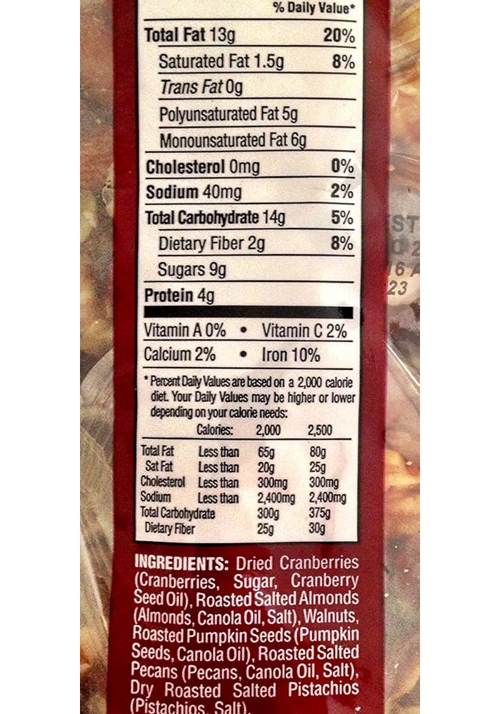 Trader Joe's Omega Trek Mix - Dried Cranberry & Roasted Nut Blend - Image 2