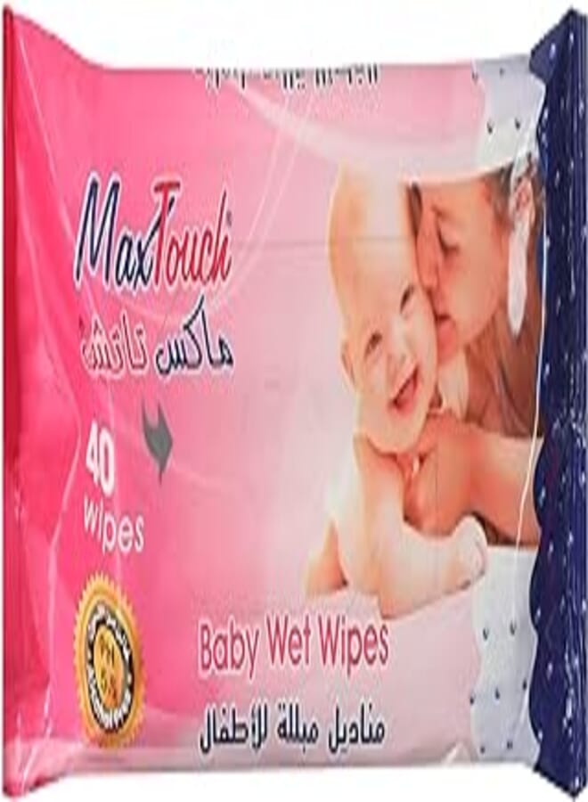 Max Touch Baby Wet Wipes, 40 Wipes
