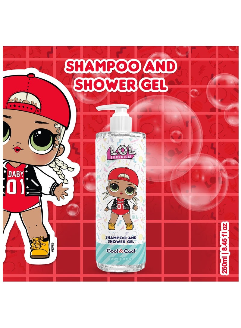 كول اند كول شامبو وجل استحمام للأطفال خالٍ من الكحول من كول آند كول إل أوه إل سربرايز إم سي سواج - 250 مل - Image 2