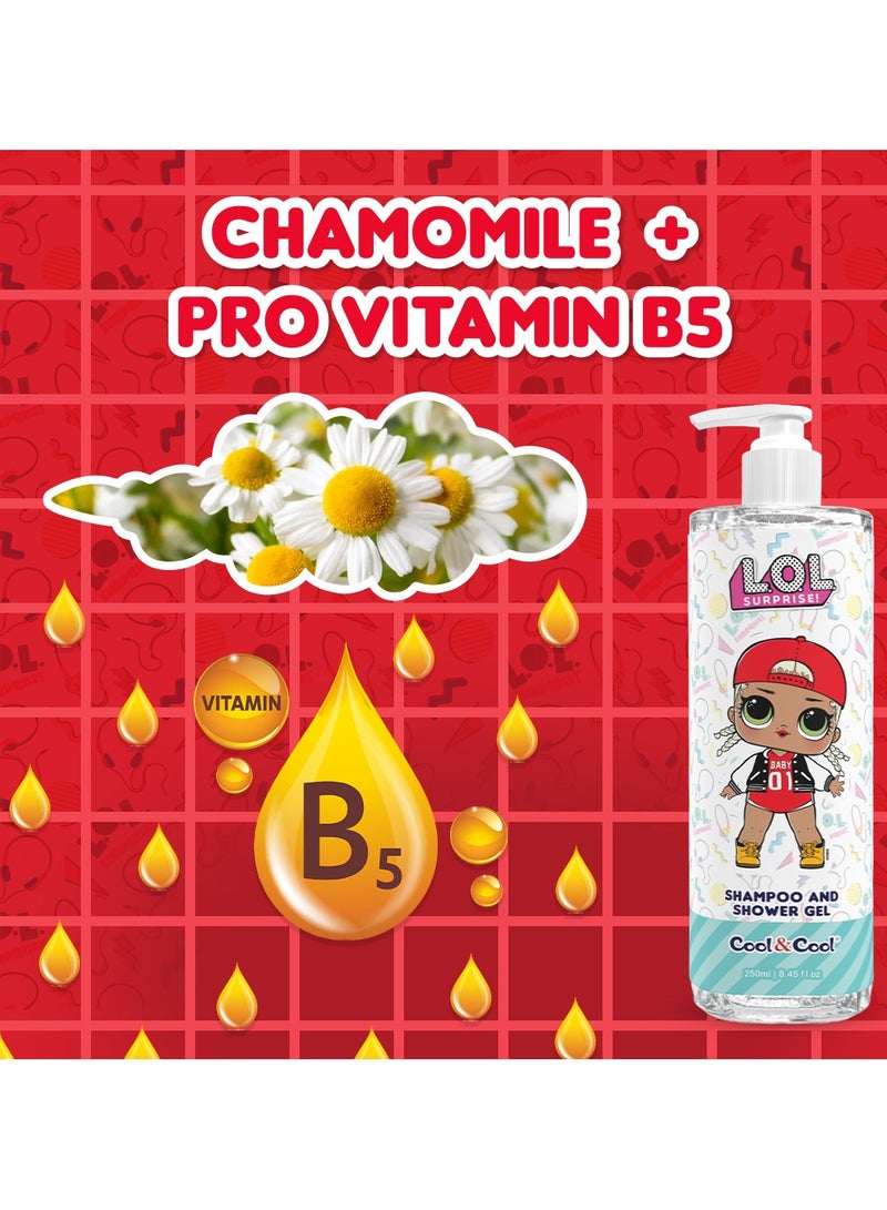 كول اند كول شامبو وجل استحمام للأطفال خالٍ من الكحول من كول آند كول إل أوه إل سربرايز إم سي سواج - 250 مل - Image 3