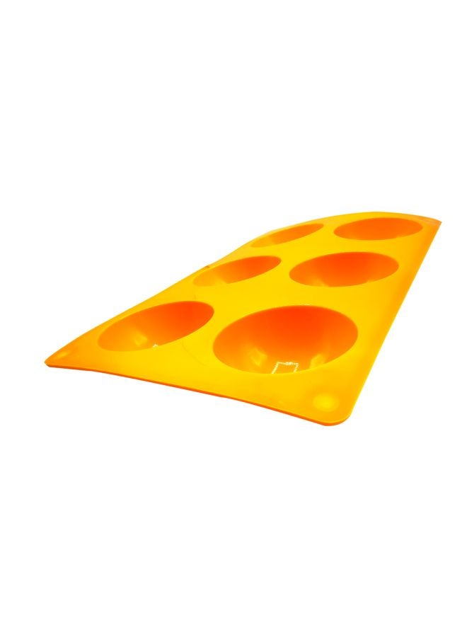asmat 6-Cavity Silicone Circle Mould Yellow 29x17cm - Image 2