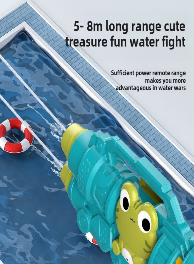 Children's cartoon water gun double nozzle water gun toys large capacity beach water high pressure double hole water gun wholesale([double nozzle] pink bear water gun-orange) - Image 4