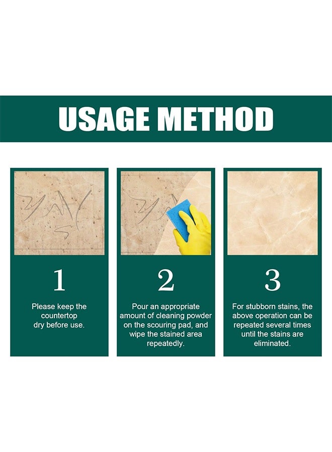 JUE-FISH Stone Cleaning Powder - Granite Countertop Cleaner Powder, Marble Cleaner Powder, Marble Polishing Powders, Watermarks Remover, Stain Remover For Granite, Stone,Suitable for All Kinds of Stone, Countertops, Floors Polishing - Image 5