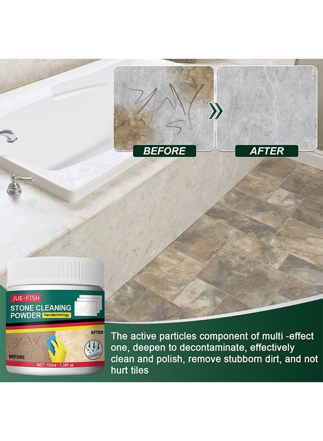 JUE-FISH Stone Cleaning Powder - Granite Countertop Cleaner Powder, Marble Cleaner Powder, Marble Polishing Powders, Watermarks Remover, Stain Remover For Granite, Stone,Suitable for All Kinds of Stone, Countertops, Floors Polishing - Image 3