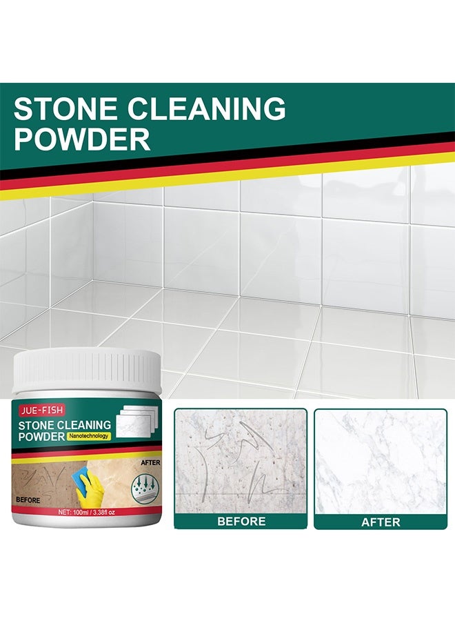 JUE-FISH Stone Cleaning Powder - Granite Countertop Cleaner Powder, Marble Cleaner Powder, Marble Polishing Powders, Watermarks Remover, Stain Remover For Granite, Stone,Suitable for All Kinds of Stone, Countertops, Floors Polishing - Image 2
