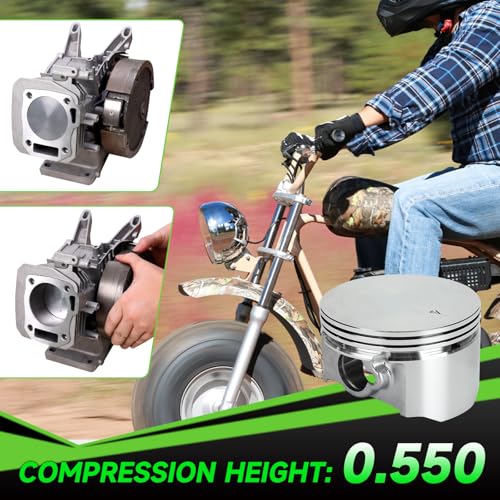 XIKOBY XlKOBY Racing 70mm Flat Top Piston and .550 Ring Kit Compatible with Predator 212cc 224cc GX160 GX200 6.5HP Engine Mini Bike Go Kart Performance Parts with Head Gasket & 18lb Valve Springs - Image 4