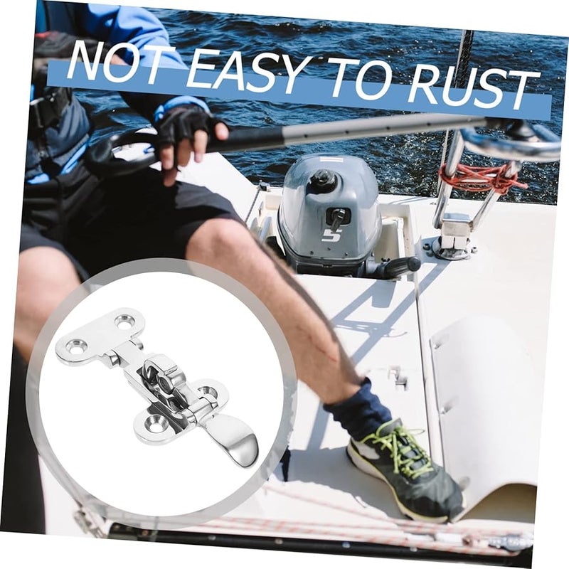 قفل مزلاج من الفولاذ المقاوم للصدأ عالي المتانة للأبواب والخزائن، يضمن إغلاقًا آمنًا - Image 5