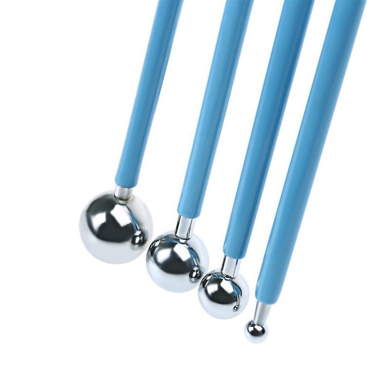 SteelFever 4Pcs Fondant Cake Pan Flower Decorating Clay Flower Sugar Craft Ball Model Diy Tool - Image 3