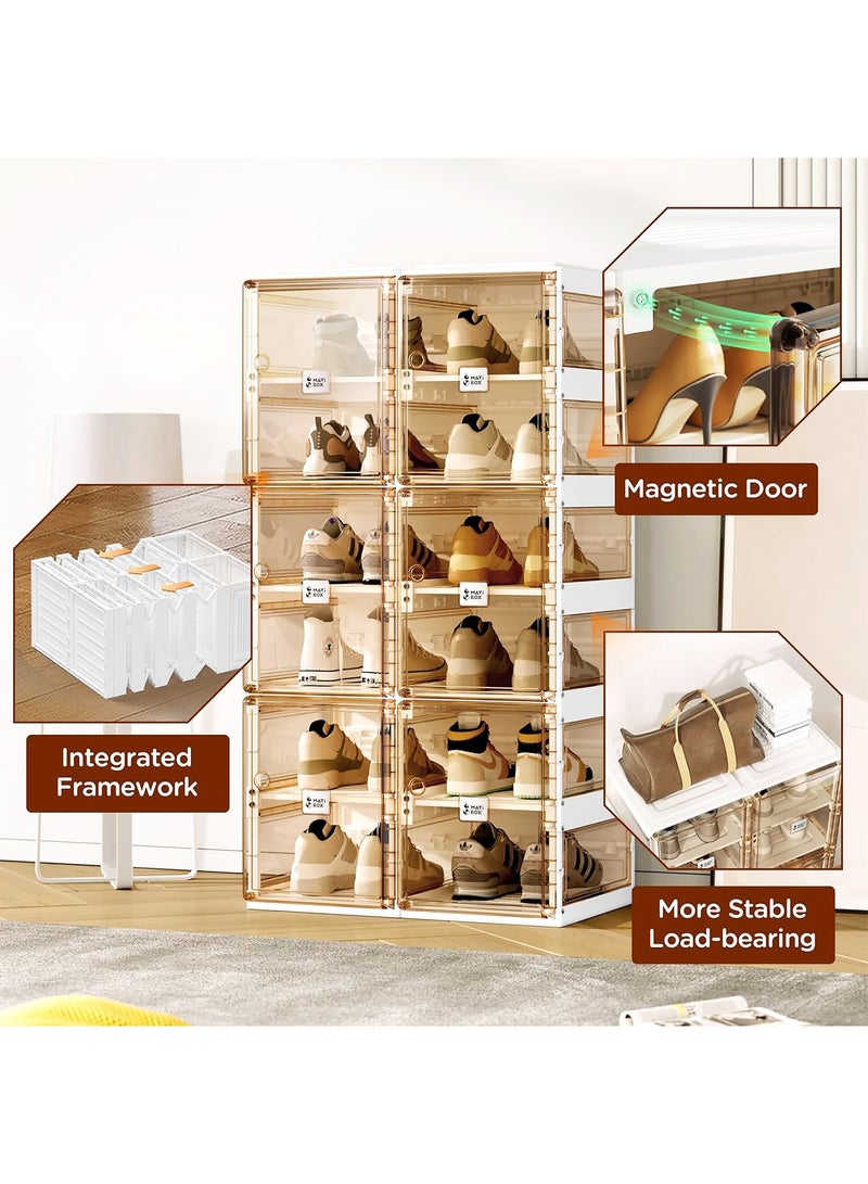GT-Wheel Shoe Rack Storage Organizer Foldable Installation Free Shoe Box with Front Opening Durable and Stackable - Image 4