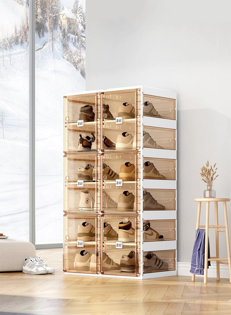 GT-Wheel Shoe Rack Storage Organizer Foldable Installation Free Shoe Box with Front Opening Durable and Stackable - Image 1