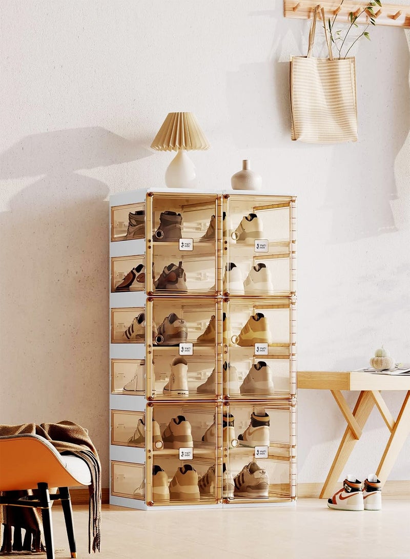 GT-Wheel Shoe Rack Storage Organizer Foldable Installation Free Shoe Box with Front Opening Durable and Stackable - Image 2