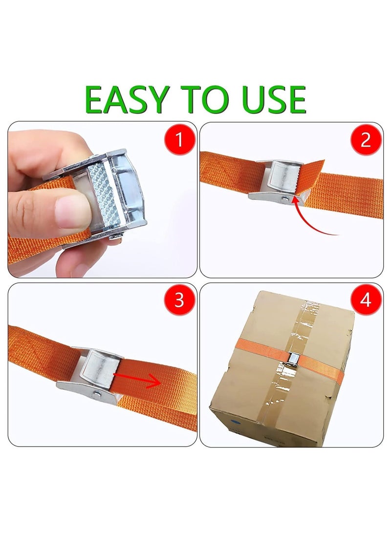 Soofam 5 Piece Tie Down Straps, Adjustable Lashing Straps up to 250lbs, Heavy Duty Ratchet Cargo Straps with Cam Buckles Suitable for Carrying  - Image 5