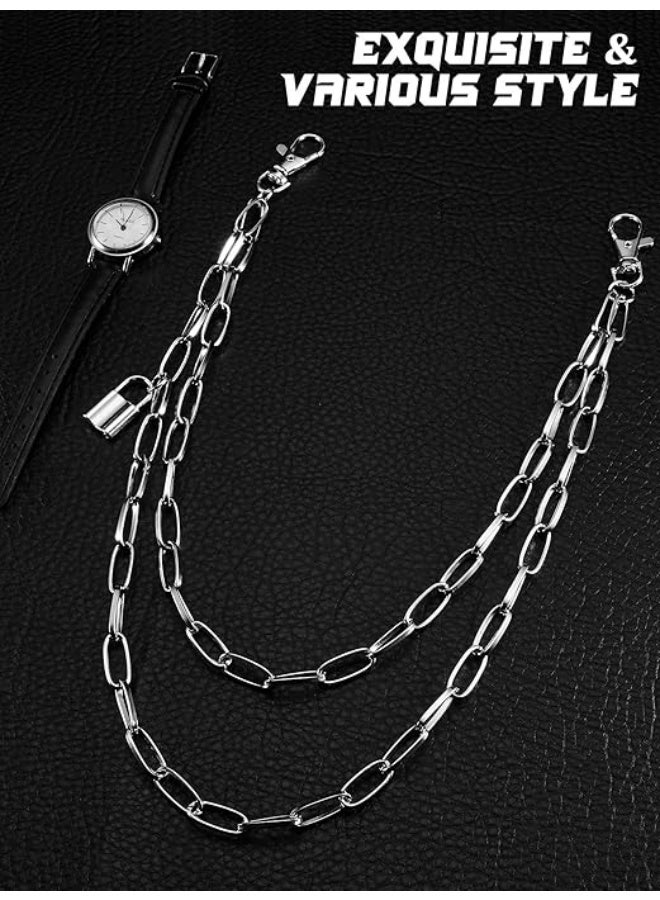 6 قطع من حزام سلسلة الجينز وجيب الخصر والسراويل وسلاسل الحزام وإكسسوارات البانك وسلسلة الجسم والبطن والقوط للنساء والرجال - Image 2