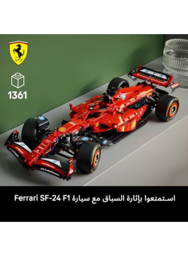 Technic Ferrari SF-24 F1 Car Model - Collectible Formula 1 Set with 1:8 Scale V6 Engine, Gear Box, Steering & DRS - Gift Idea for Adult & Teenage Racing Fans 42207 - Image 2